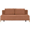 SCHLAFSOFA Bouclé Cognac  - Cognac/Naturfarben, Design, Holz/Textil (211/88/102cm) - Niels Andersson