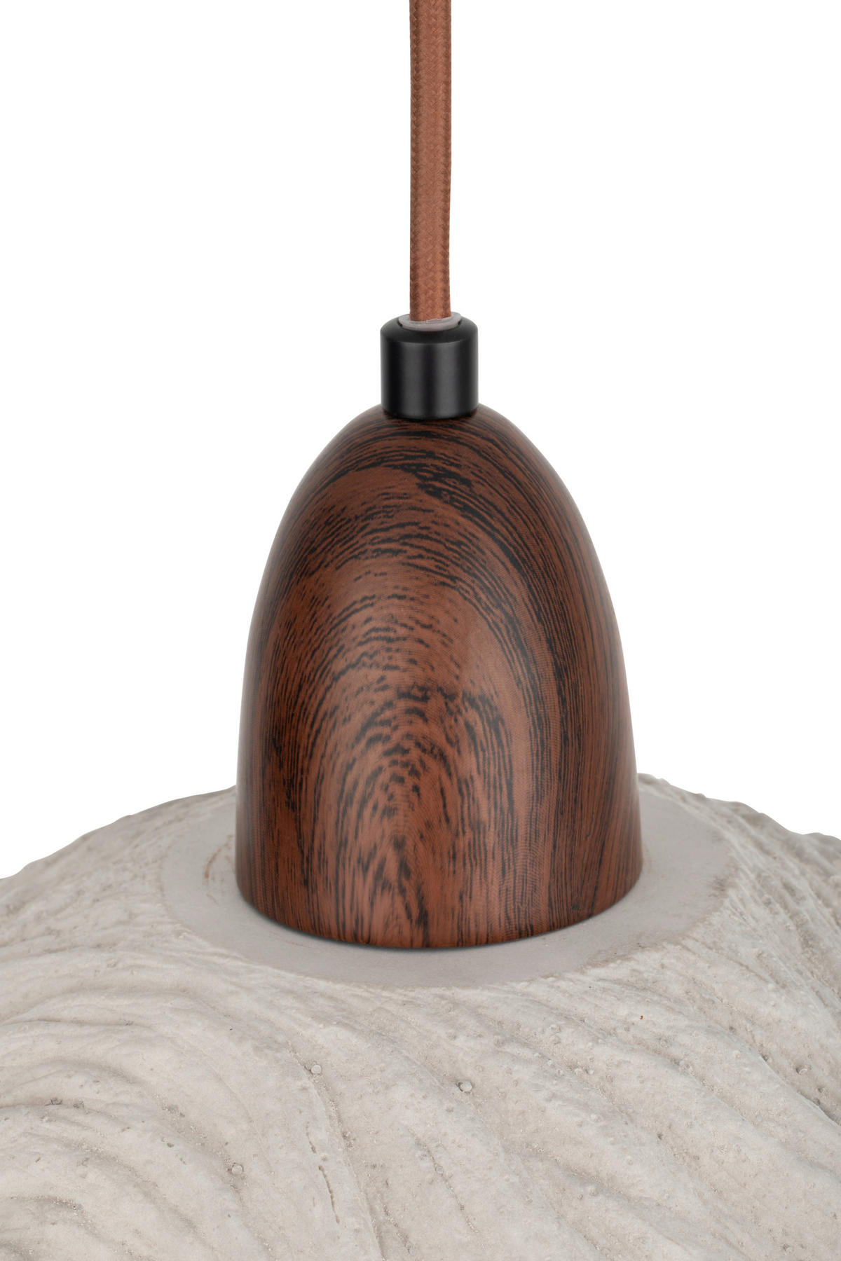 HÄNGELEUCHTE 28/120 cm  - Walnussfarben/Grau, Design, Stein/Metall (28/120cm) - Collet's Monde