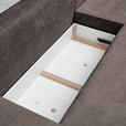 ECKSOFA in Plüsch Graubraun  - Graubraun/Blaugrau, Design, Kunststoff/Textil (288/152cm) - Xora