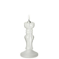 LED-KERZE  - Transparent, Basics, Glas/Textil (9,5/9,5/22,5cm) - Ambia Home