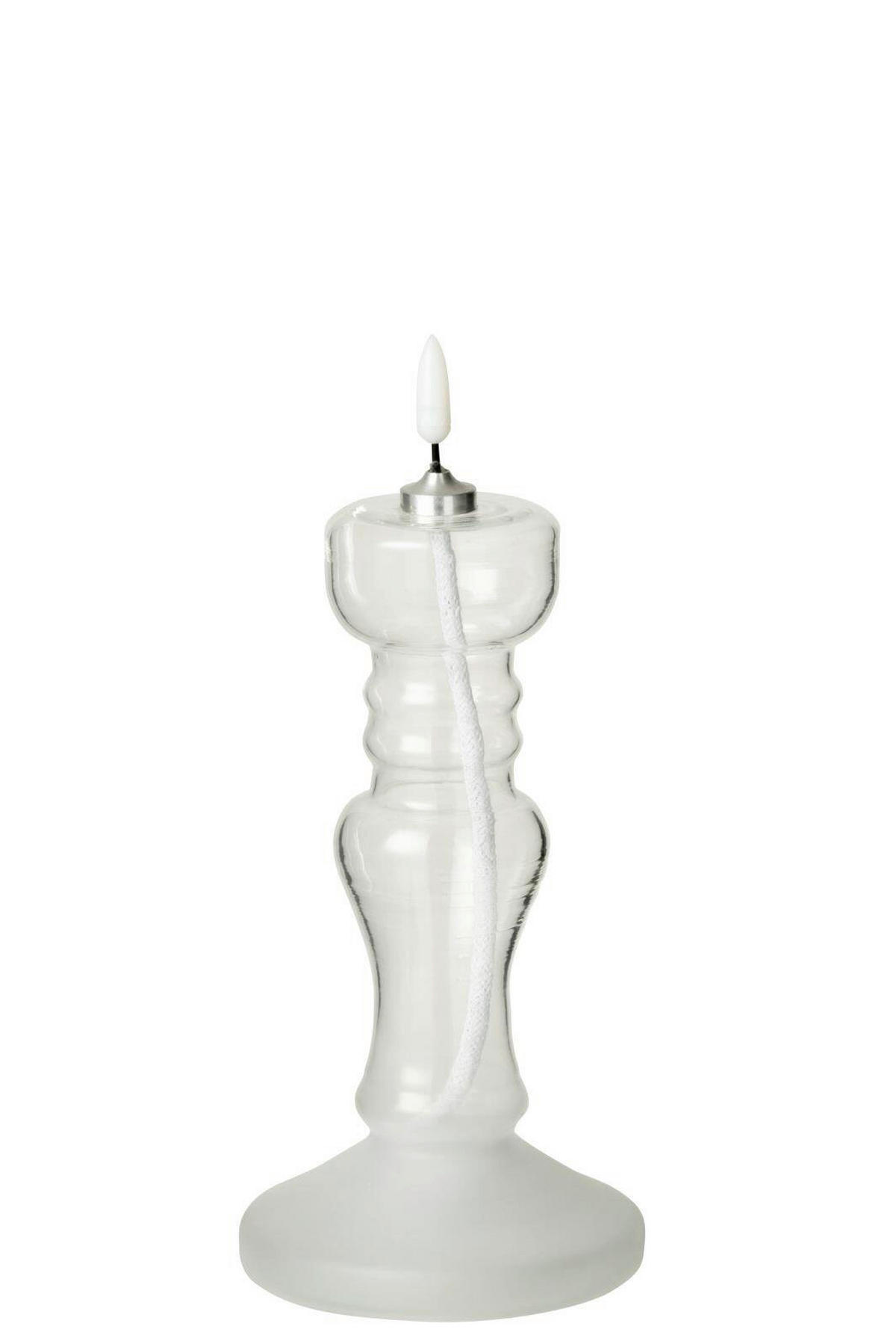 LED-KERZE  - Transparent, Basics, Glas/Textil (9,5/9,5/22,5cm) - Ambia Home