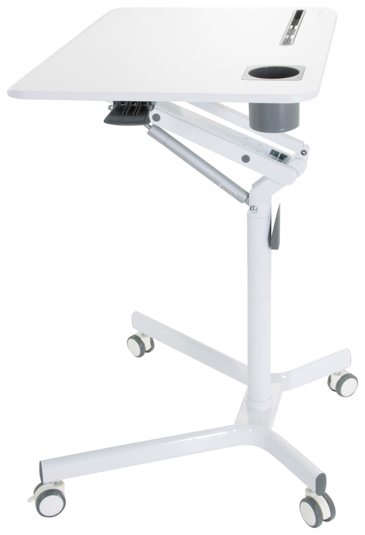 SKRIVBORD  i vit  - vit, Basics, metall/trämaterial (77/73-105/57cm) - MID.YOU