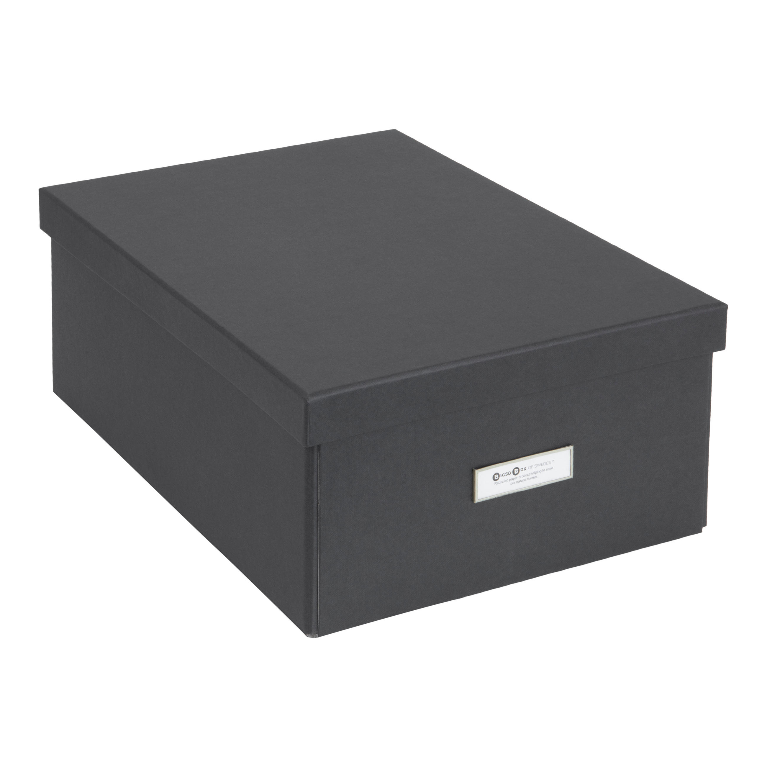 AUFBEWAHRUNGSBOX - Dunkelgrau/Grau, Basics, Karton/Papier (28.6/16.2/39.2cm)