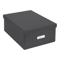 AUFBEWAHRUNGSBOX - Dunkelgrau/Grau, Basics, Karton/Papier (28.6/16.2/39.2cm)