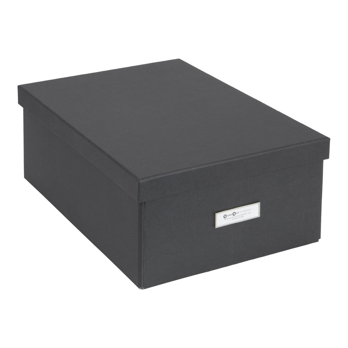 AUFBEWAHRUNGSBOX - Dunkelgrau/Grau, Basics, Karton/Papier (28.6/16.2/39.2cm)
