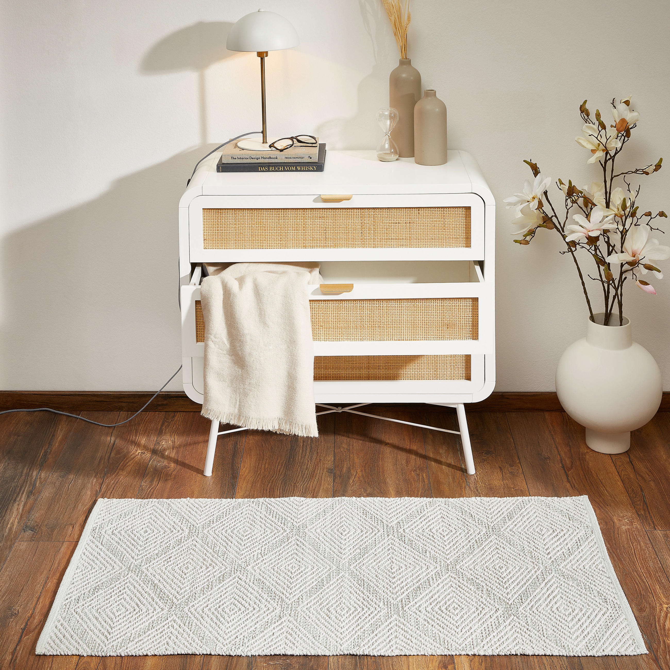 RONGYSZŐNYEG  Diamant LT.Green  - zöld, Design, textil (60/120cm) - Linea Natura