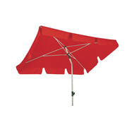 Sonnenschirme Ampelschirme Rechteckig Xlutz Sonnenschirm Rot Silberfarben Konventionell Textil Metall 180 120cm