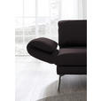 RÉCAMIERE in Echtleder Dunkelbraun  - Chromfarben/Dunkelbraun, Design, Leder/Metall (209/85-109/95-16cm) - Dieter Knoll