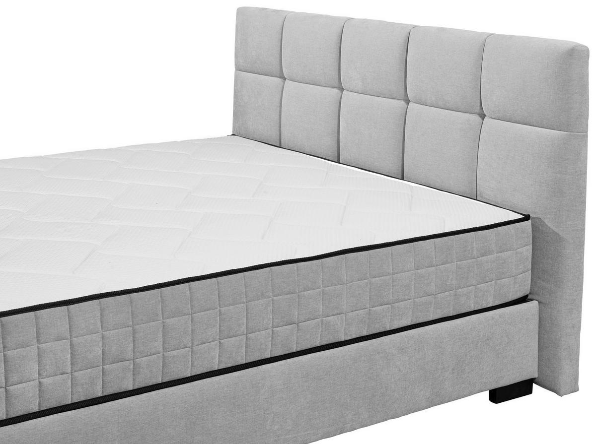 BOXBETT 160/200 cm  in Hellgrau  - Hellgrau/Schwarz, Modern, Holzwerkstoff/Kunststoff (160/200cm) - MID.YOU