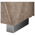 ECKSOFA Graubraun Chenille Rückenkissen, Bettkasten, Schlaffunktion, Rücken echt, Armteilverstellung, Liegefläche im Originalstoff  - Graubraun/Silberfarben, KONVENTIONELL, Holz/Textil (187/293cm) - Carryhome