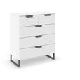 KOMMODE  in 80/81/42 cm  - Dunkelgrau/Weiß, Design, Holzwerkstoff/Metall (80/81/42cm) - Carryhome