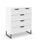 KOMMODE  in 80/81/42 cm  - Dunkelgrau/Weiß, Design, Holzwerkstoff/Metall (80/81/42cm) - Carryhome