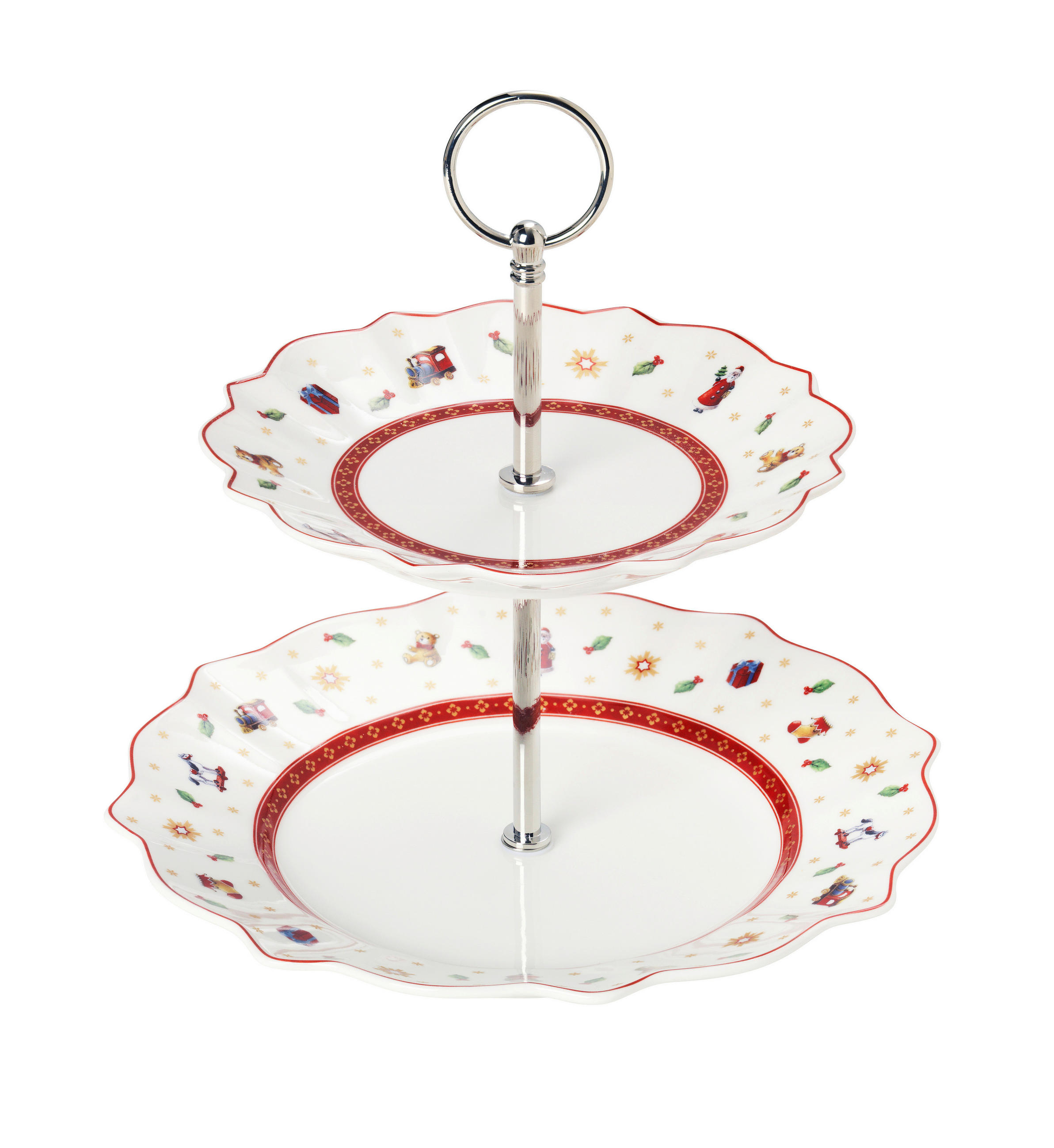 ETAGERE 2-stöckig - Rot/Weiß, Design, Keramik/Metall (24cm) - Villeroy & Boch