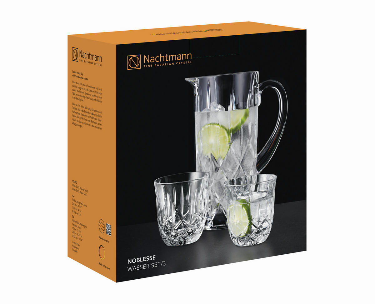 GLÄSERSET Noblesse 3-teilig  - Klar, Basics, Glas (11,8/24,0/21,9cm) - Nachtmann
