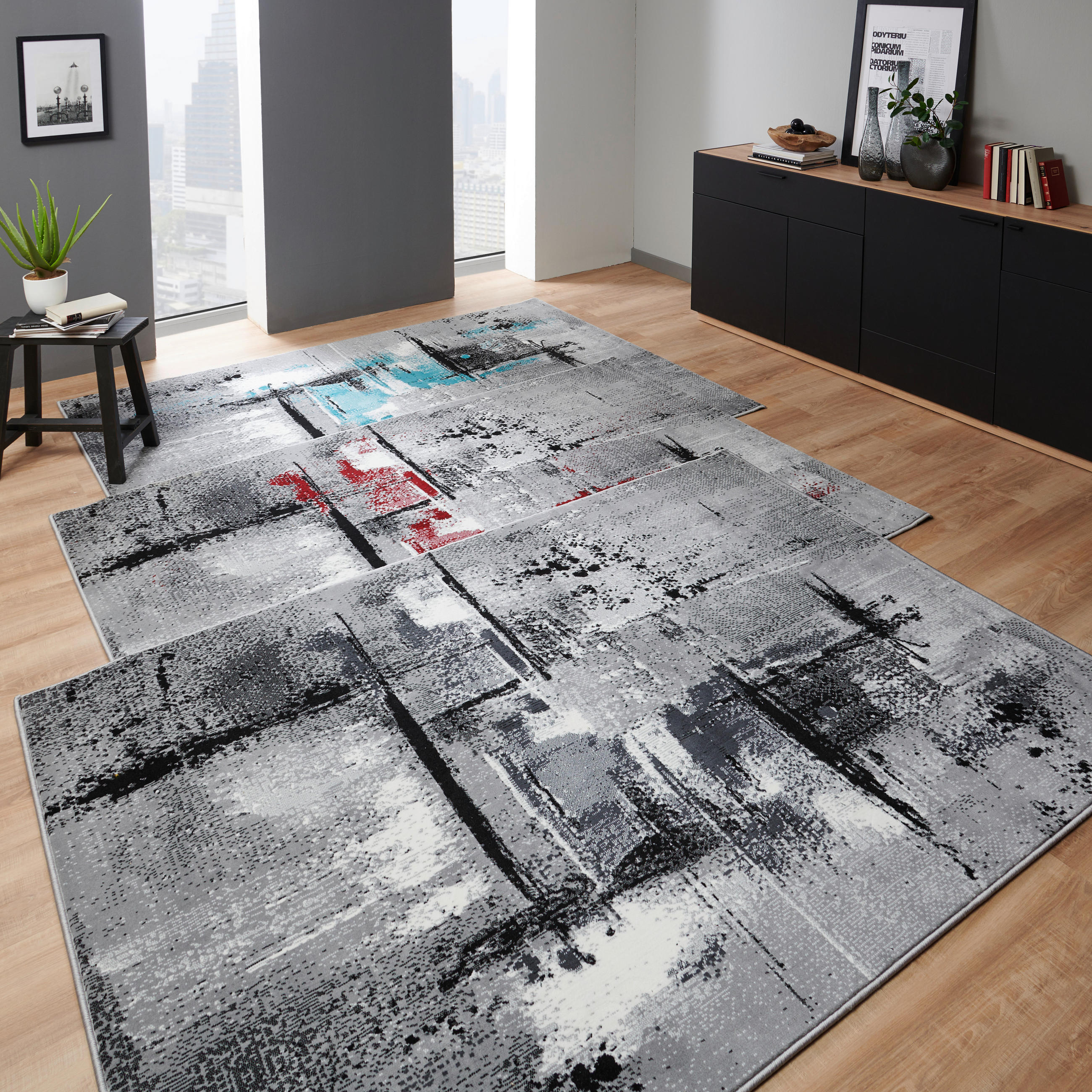 TKANÝ KOBEREC, 120/170 cm, sivá - sivá, Konventionell, textil (120/170cm) - Boxxx