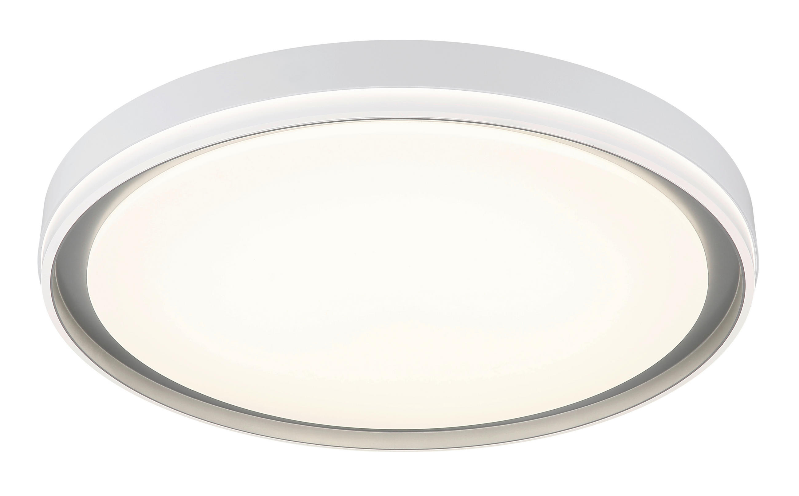STROPNÍ LED SVÍTIDLO, 50/8 cm  - bílá/barvy stříbra, Design, kov/plast (50/8cm) - Globo