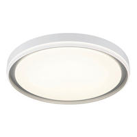 STROPNÍ LED SVÍTIDLO, 50/8 cm  - bílá/barvy stříbra, Design, kov/plast (50/8cm) - Globo