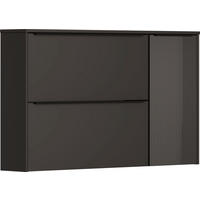 HÄNGESCHUHSCHRANK  in 137/80/23 cm  - Anthrazit/Schwarz, Design, Glas/Holzwerkstoff (137/80/23cm) - Dieter Knoll