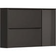 HÄNGESCHUHSCHRANK  in 137/80/23 cm  - Anthrazit/Schwarz, Design, Glas/Holzwerkstoff (137/80/23cm) - Dieter Knoll