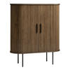 HIGHBOARD  in 100/118/40 cm  - Eiche dunkel/Schwarz, Trend, Holz/Holzwerkstoff (100/118/40cm) - home24