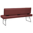 SITZBANK in Metall, Textil Schwarz, Bordeaux  - Bordeaux/Schwarz, Design, Textil/Metall (195/91/65cm) - Dieter Knoll