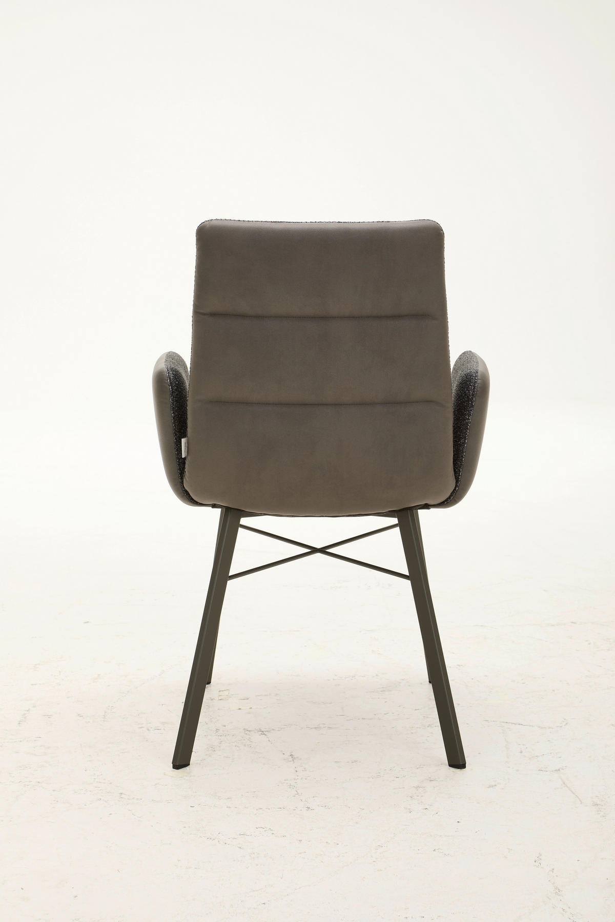 ARMLEHNSTUHL  in beflockt  - Dunkelgrau/Hellgrau, Design, Textil/Metall (61/91/62,5cm) - Bert Plantagie