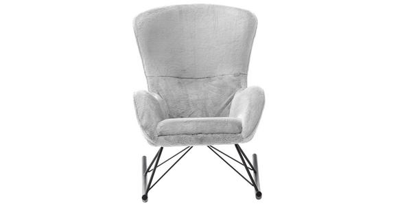 SCHAUKELSESSEL Plüsch - Schwarz/Grau, Trend, Textil/Metall (69/103/97cm) - Carryhome