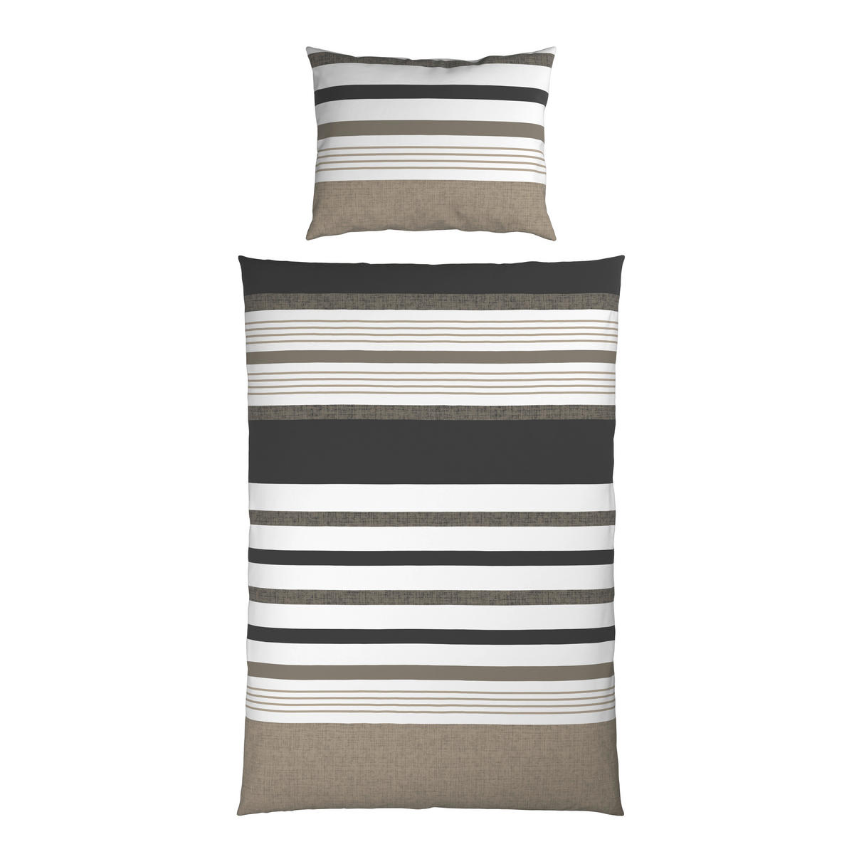 POSTEĽNÁ BIELIZEŇ, renforcé, taupe, 140/200 cm - taupe, Basics, textil (140/200cm) - Novel