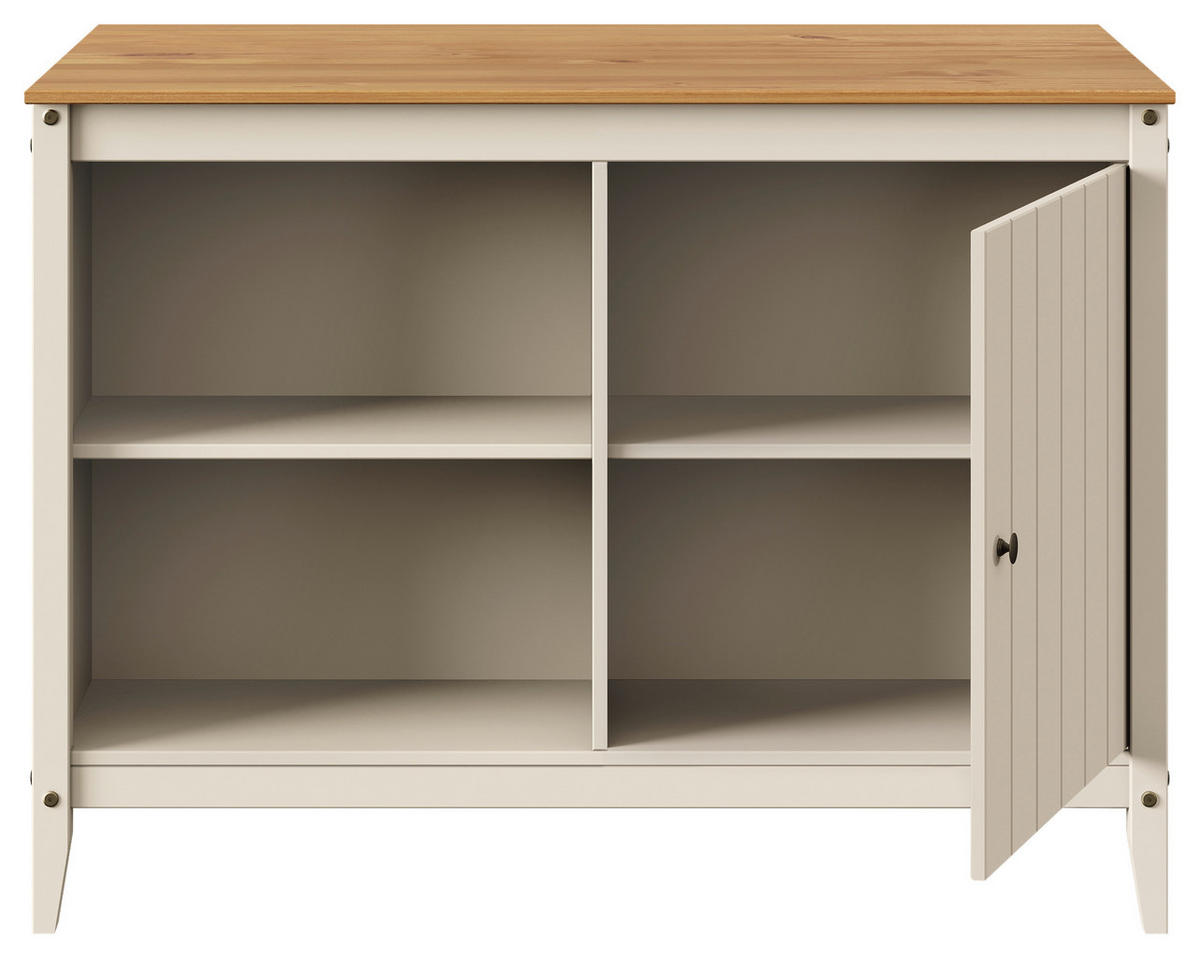 KÜCHENINSEL 122/90/77 cm  in Braun, Beige  - Beige/Zinkfarben, MODERN, Holz/Metall (122/90/77cm) - Livetastic