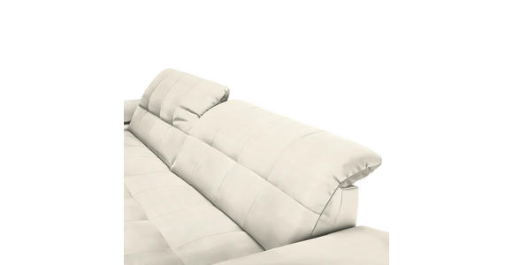 ECKSOFA in Mikrofaser Weiß  - Chromfarben/Weiß, Design, Textil/Metall (180/265cm) - Carryhome