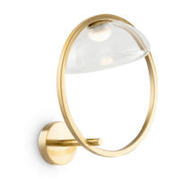 WANDLEUCHTE Modern   - Transparent/Messingfarben, Trend, Glas/Metall (35/32/22cm) - MAYTONI