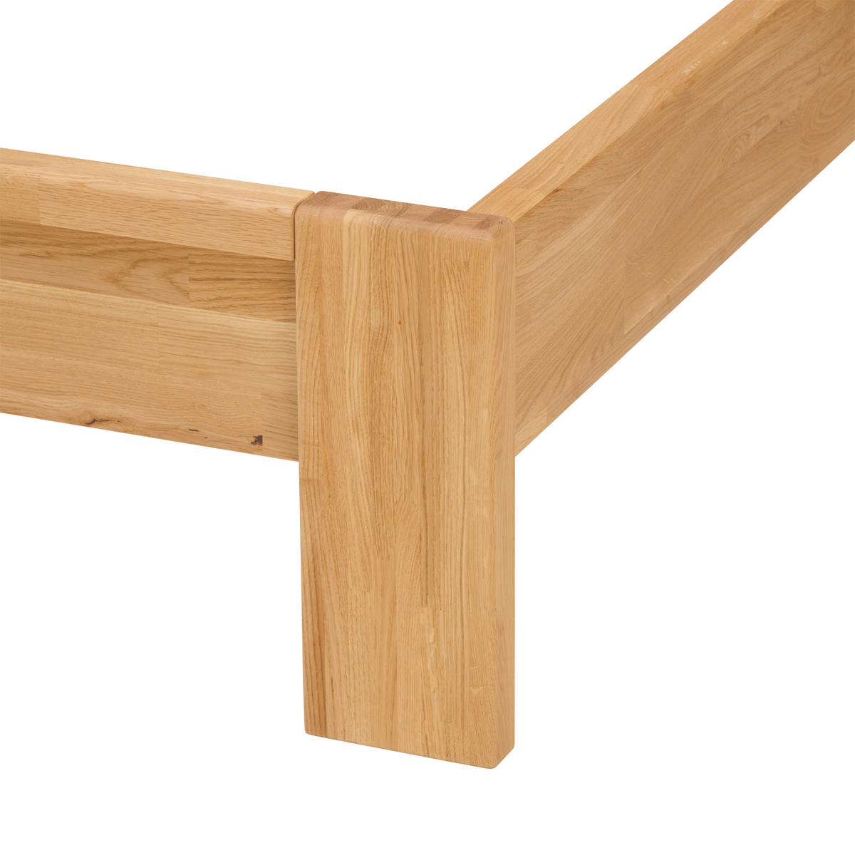 BETT 90/200 cm  in Wildeiche   - Wildeiche, Modern, Holz (90/200cm) - MID.YOU