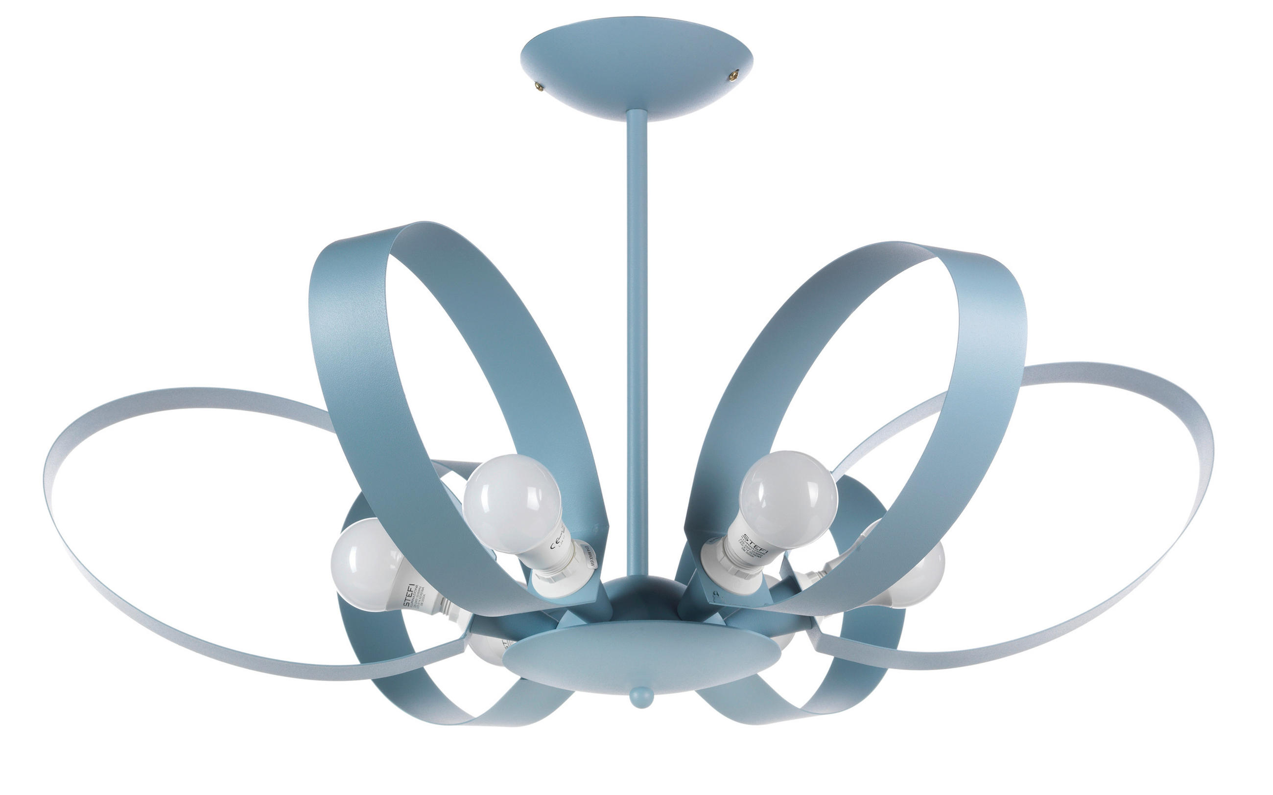 LUSTER, 65/110 cm  - svetlomodrá, Design, kov (65/110cm)