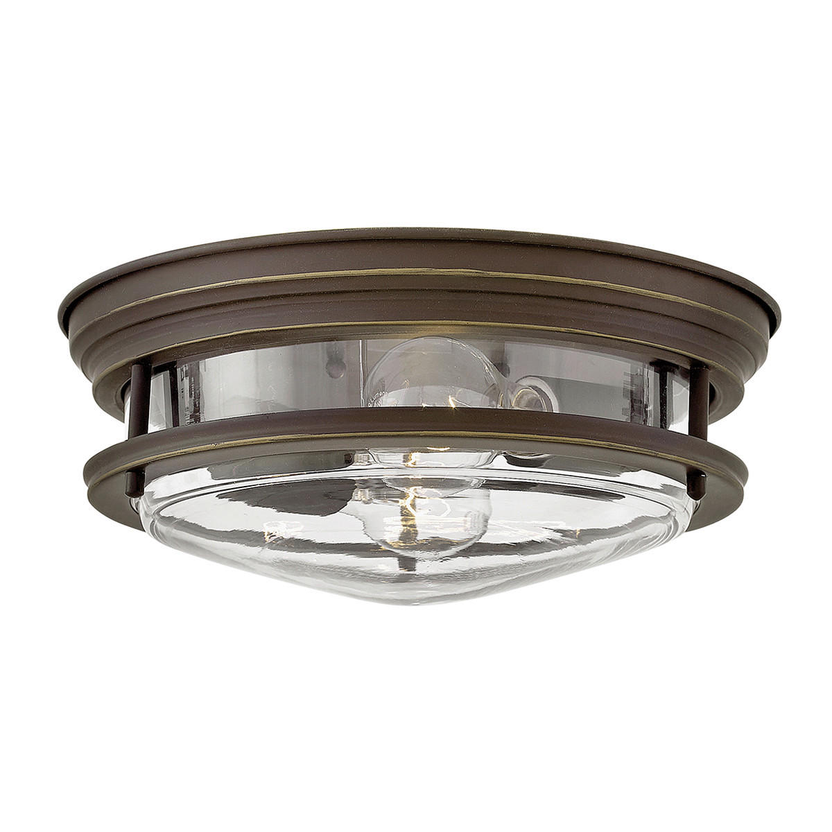 DECKENLEUCHTE  30.5/11.7 cm    - Bronzefarben, Konventionell, Glas/Metall (30.5/11.7cm) - Elstead Lighting