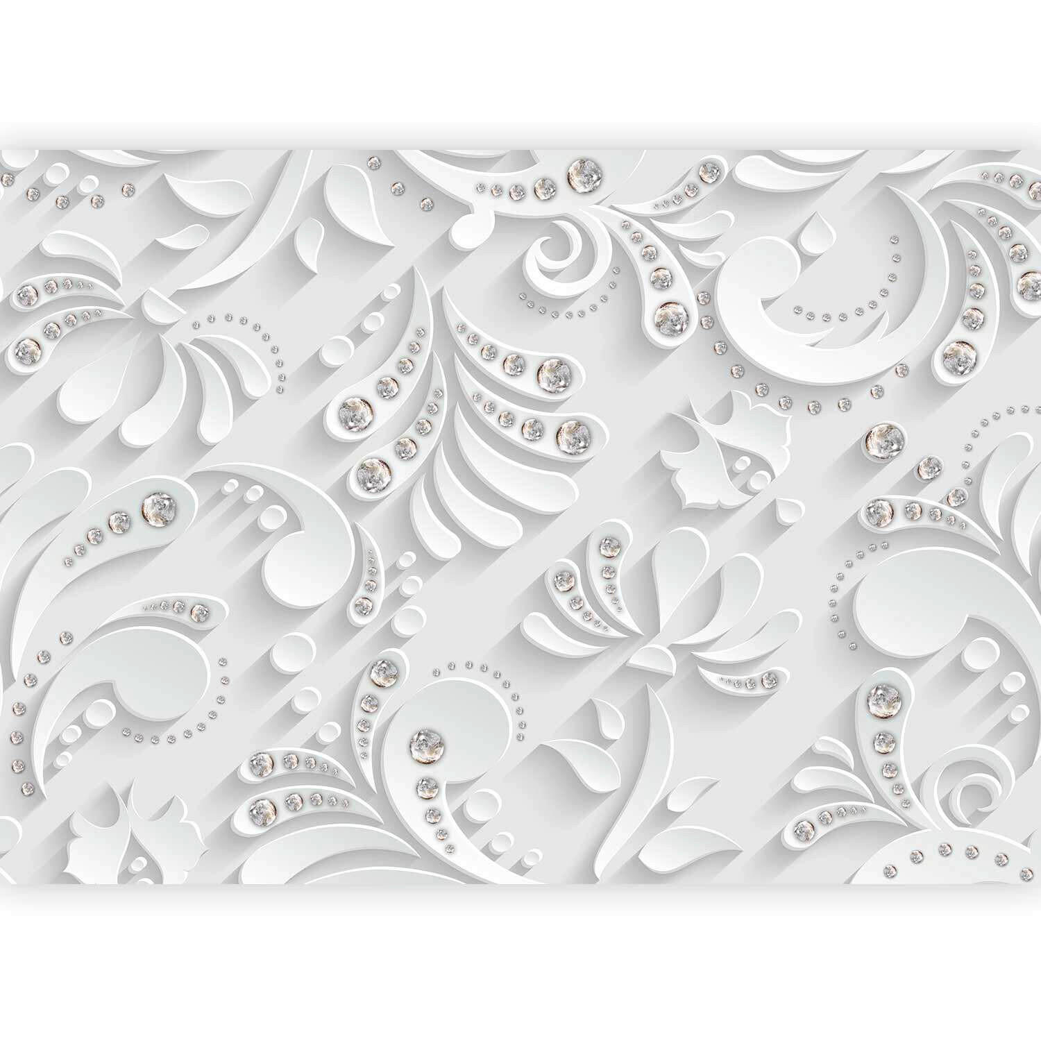 FOTOTAPET 200/140 cm  - vit/silver, Lifestyle, textil (200/140cm) - artgeist