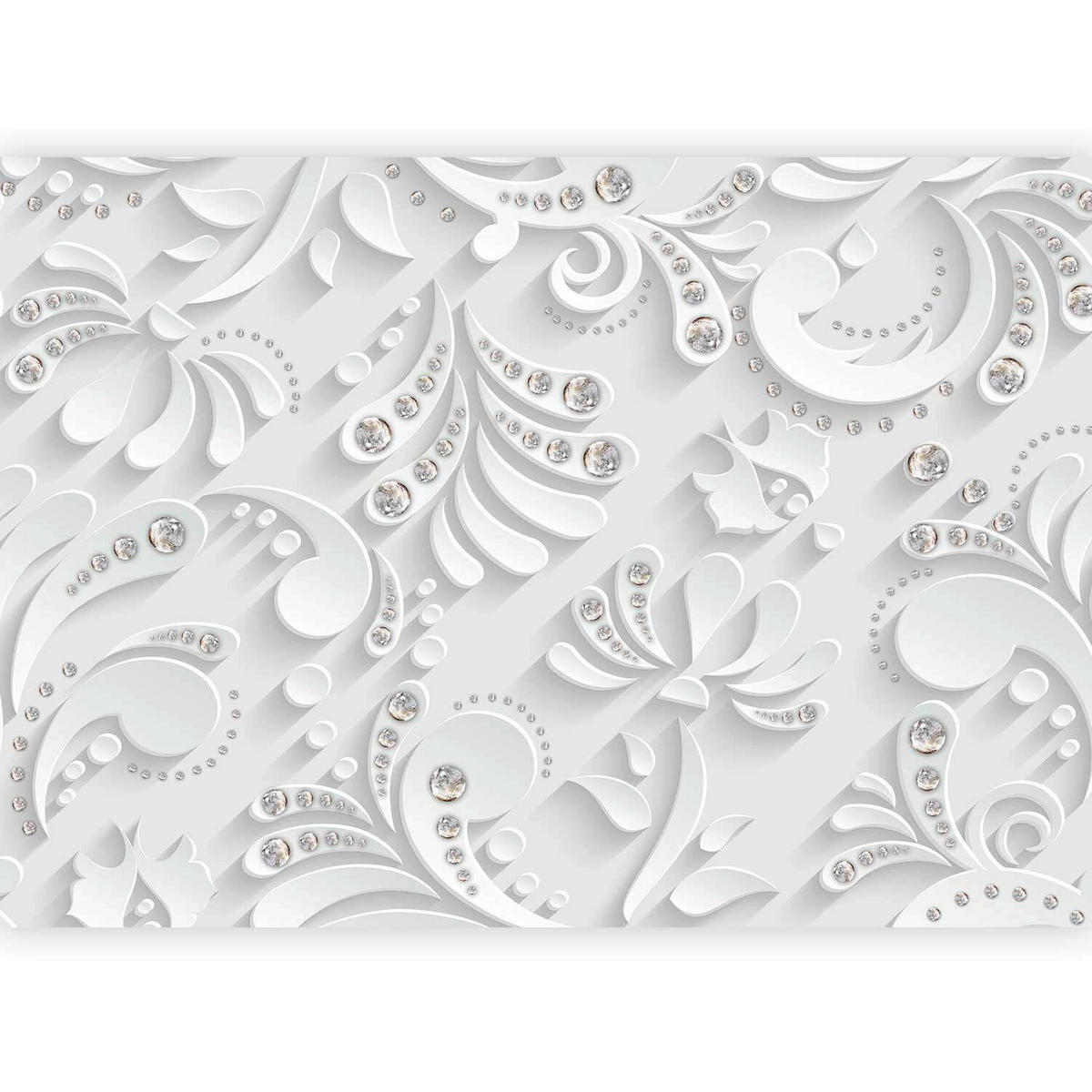 FOTOTAPET 200/140 cm  - vit/silver, Lifestyle, textil (200/140cm) - artgeist