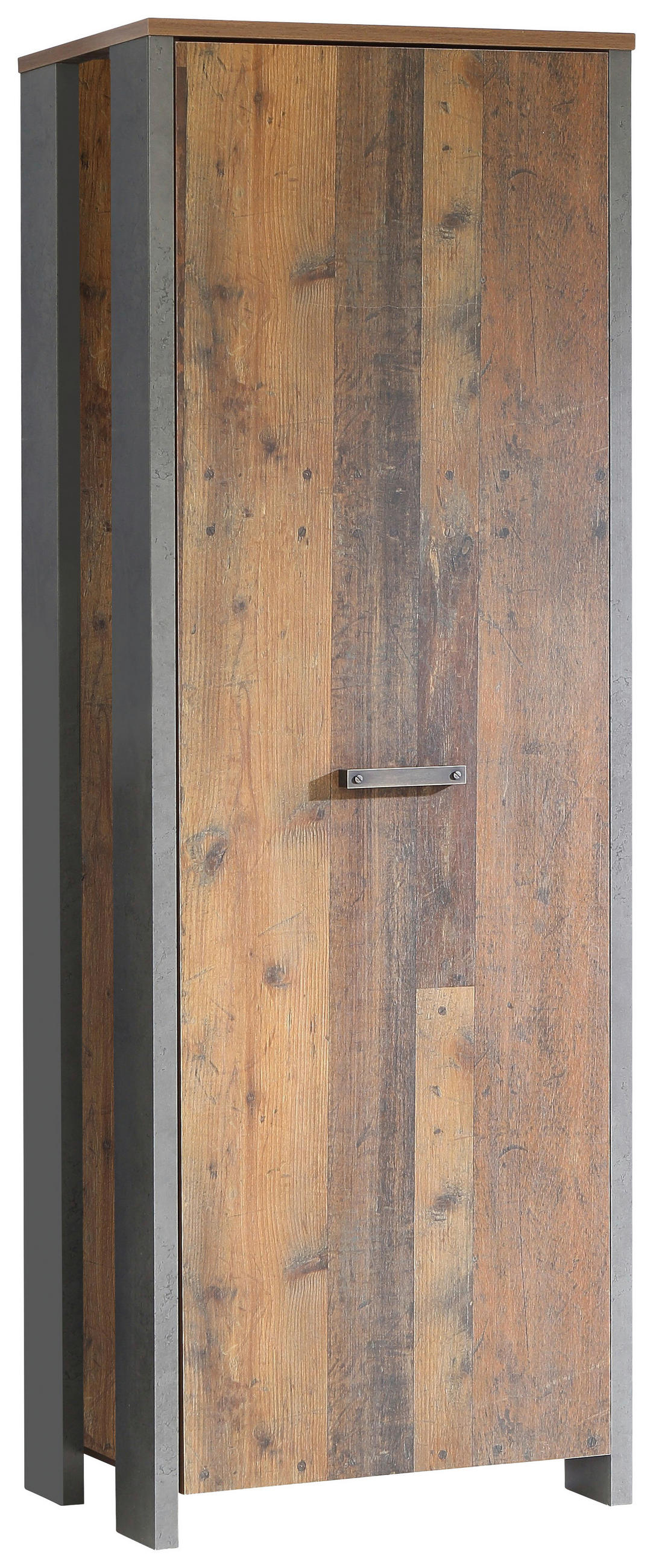 GARDEROBENSCHRANK  in 67/201,5/41,6 cm  - Dunkelgrau/Messingfarben, Trend, Holzwerkstoff/Kunststoff (67/201,5/41,6cm) - Carryhome