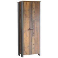 GARDEROBENSCHRANK  in 67/201,5/41,6 cm  - Dunkelgrau/Messingfarben, Trend, Holzwerkstoff/Kunststoff (67/201,5/41,6cm) - Carryhome