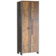 GARDEROBENSCHRANK  in 67/201,5/41,6 cm  - Dunkelgrau/Messingfarben, Trend, Holzwerkstoff/Kunststoff (67/201,5/41,6cm) - Carryhome