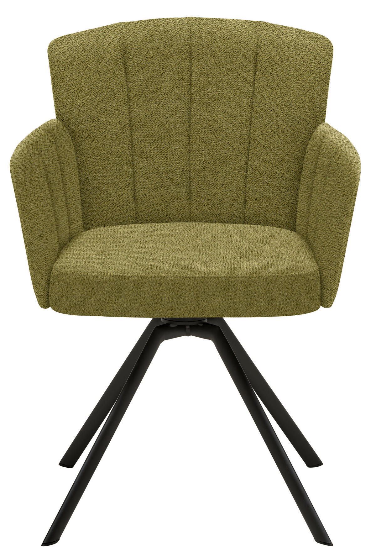 ARMLEHNSTUHL Stahl Webstoff  - Schilfgrün/Anthrazit, Design, Textil/Metall (58/83/62cm) - Venjakob