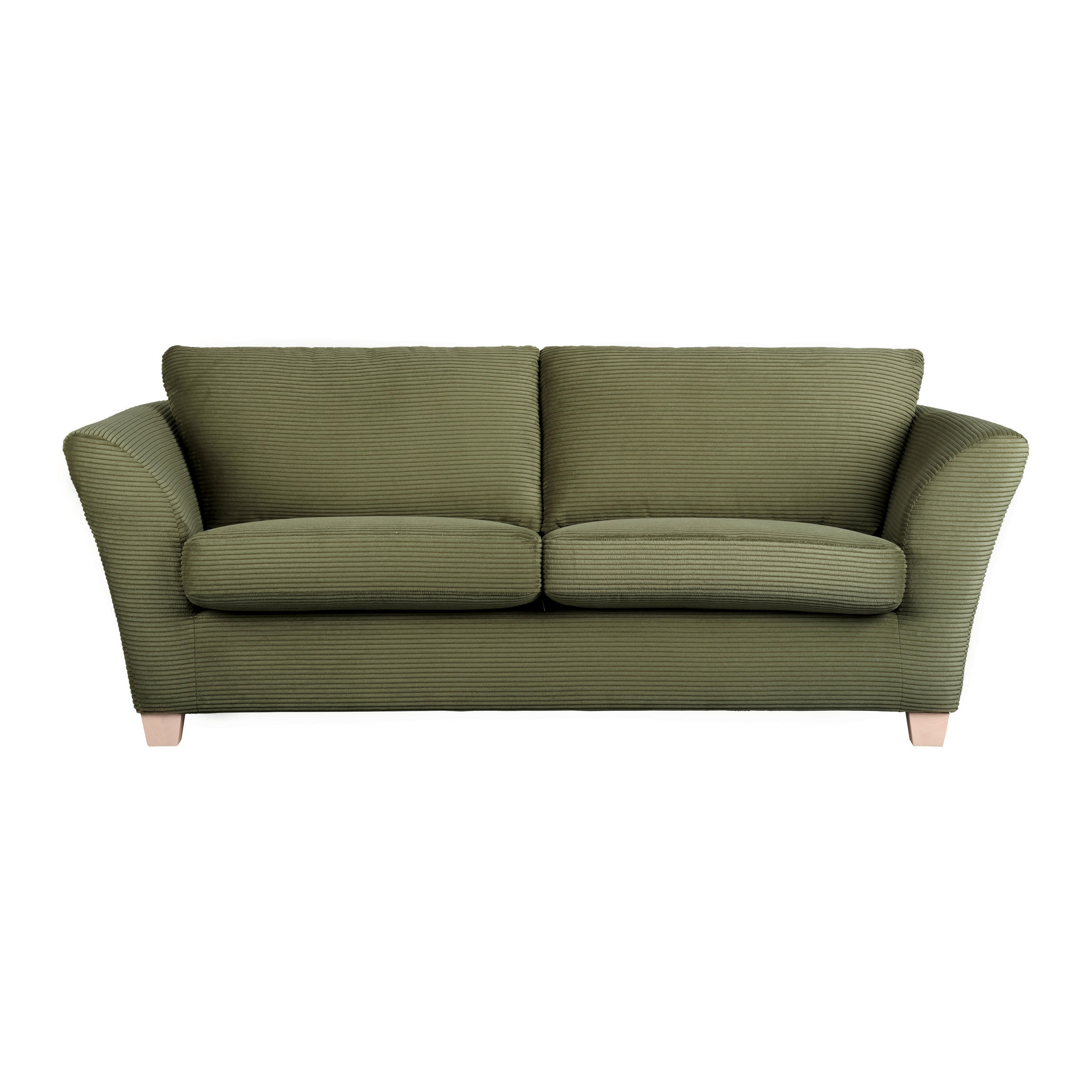 3-SITS SOFFA i manchester grön  - grön/naturfärgad, trä/textil (216/70-85/95cm) - MID.YOU