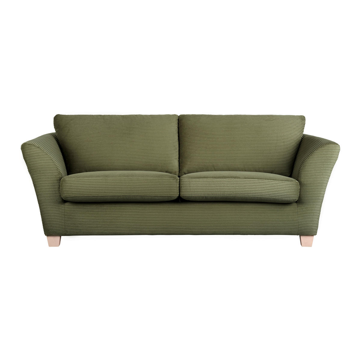 3-SITS SOFFA i manchester grön  - grön/naturfärgad, trä/textil (216/70-85/95cm) - MID.YOU