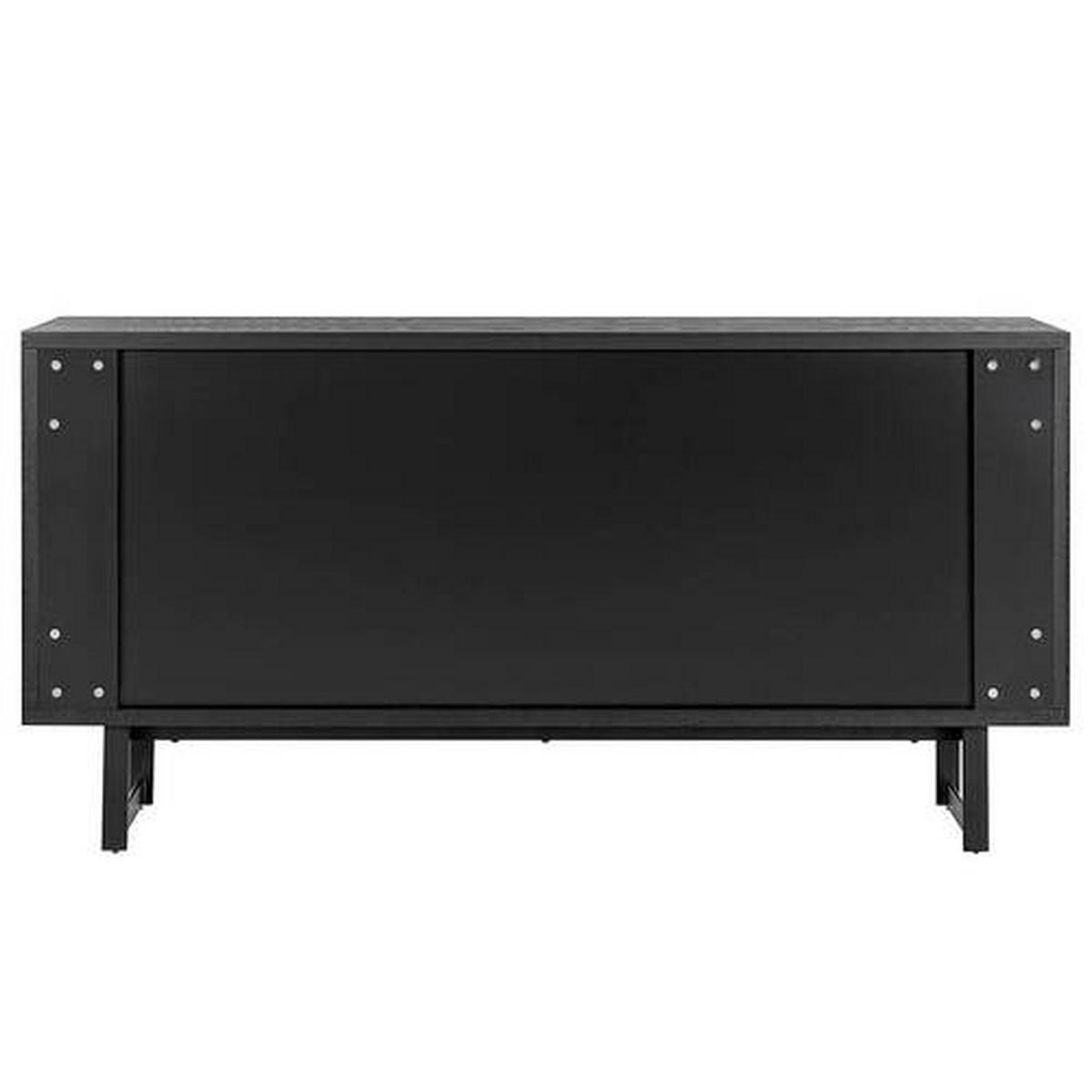 ŠIROKÁ KOMODA, dub, jaseň, čierna, 160/80/40 cm - čierna, Design, kov/drevo (160/80/40cm) - home24
