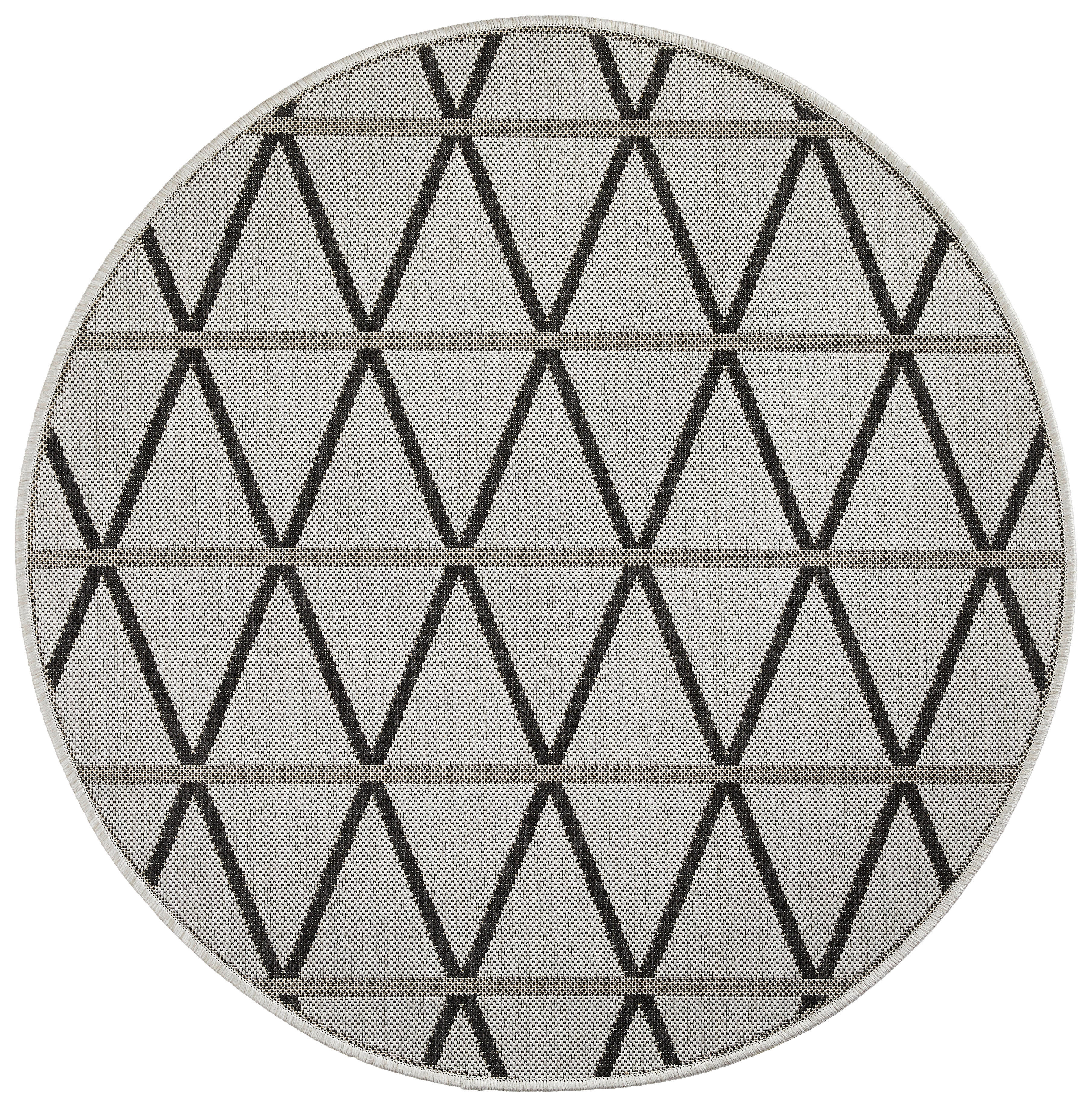 VENKOVNÍ KOBEREC, 120 cm, šedá, černá - šedá/černá, Design, textil/přírodní materiály (120cm) - Novel