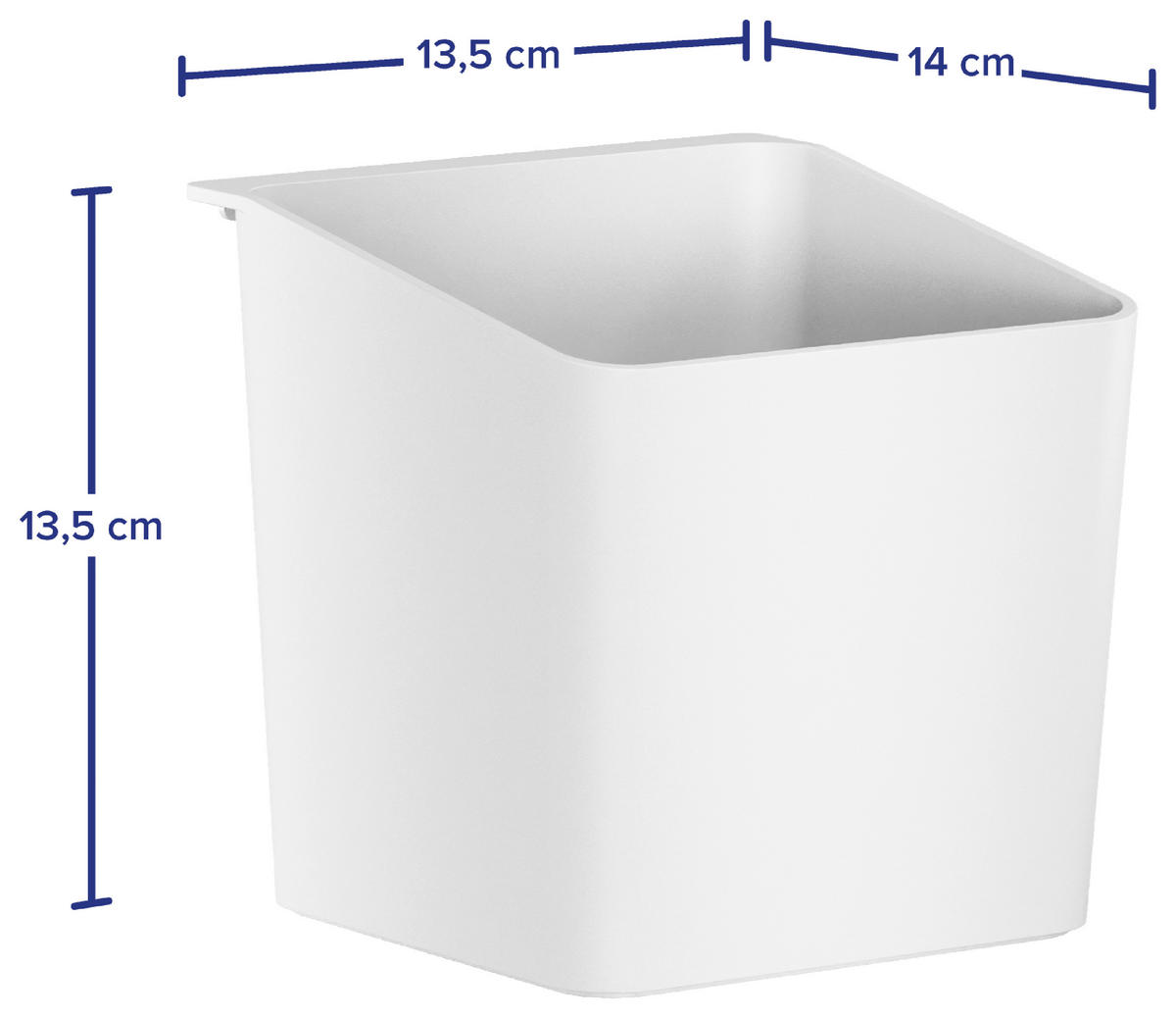 KRÄUTERTOPF  - Weiß, Basics, Kunststoff/Metall (13,5/13,5/14cm) - Tesa