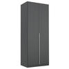 DREHTÜRENSCHRANK 91/229/54 cm 2-türig Grau  - Alufarben/Grau, MODERN, Holzwerkstoff (91/229/54cm) - Rauch Möbel