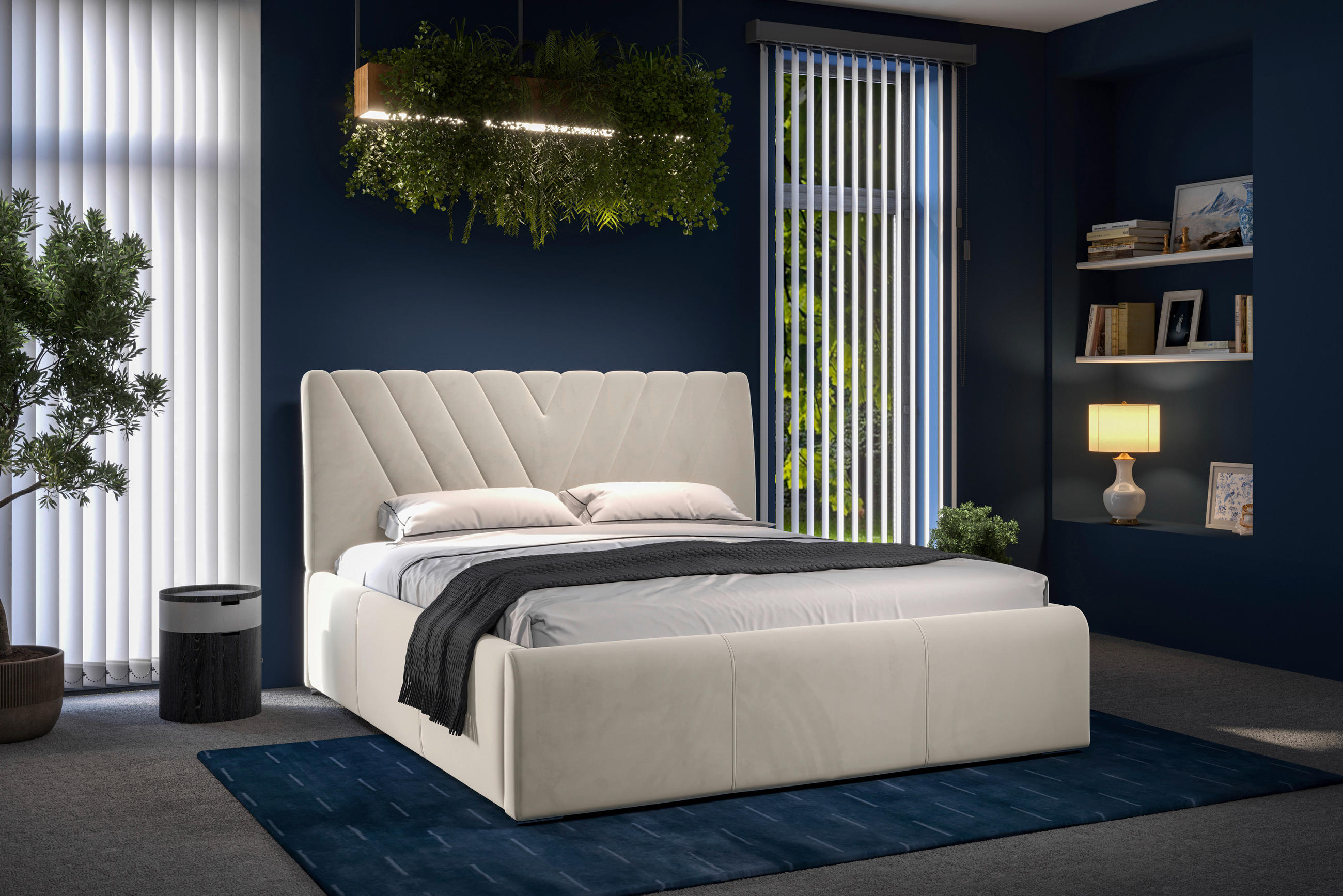 POLSTERBETT 140/200 cm  in Beige  - Chromfarben/Beige, Konventionell, Holz/Kunststoff (140/200cm) - Boxxx