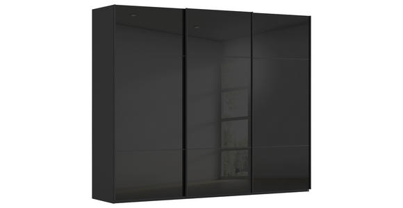 SCHWEBETÜRENSCHRANK  in Schwarz  - Schwarz, KONVENTIONELL, Glas/Holzwerkstoff (242/223/68cm) - Novel