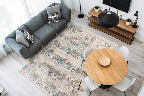 VINTAGE-TEPPICH 80/150 cm Anouk Türkis, Taupe  - Türkis/Taupe, Design, Textil (80/150cm) - Kayoom