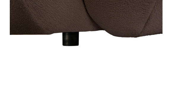BIGSOFA  in Webstoff Dunkelbraun  - Dunkelbraun/Schwarz, KONVENTIONELL, Kunststoff/Textil (243/90,5/130cm) - Ambia Home